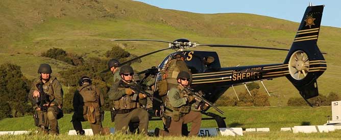 Special Operations - officers with helicopter